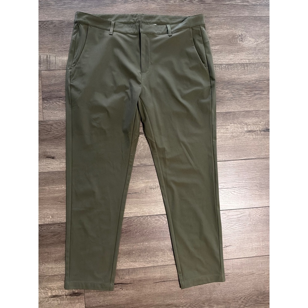 Fabletics The Don Slim Fit Pants Olive Green Size 38 x 32 (actual 38 x 29)‎
